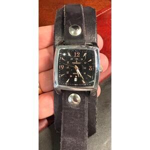 Men's 40mm Silver Tone Peugeot Watch, #2029, Date Window